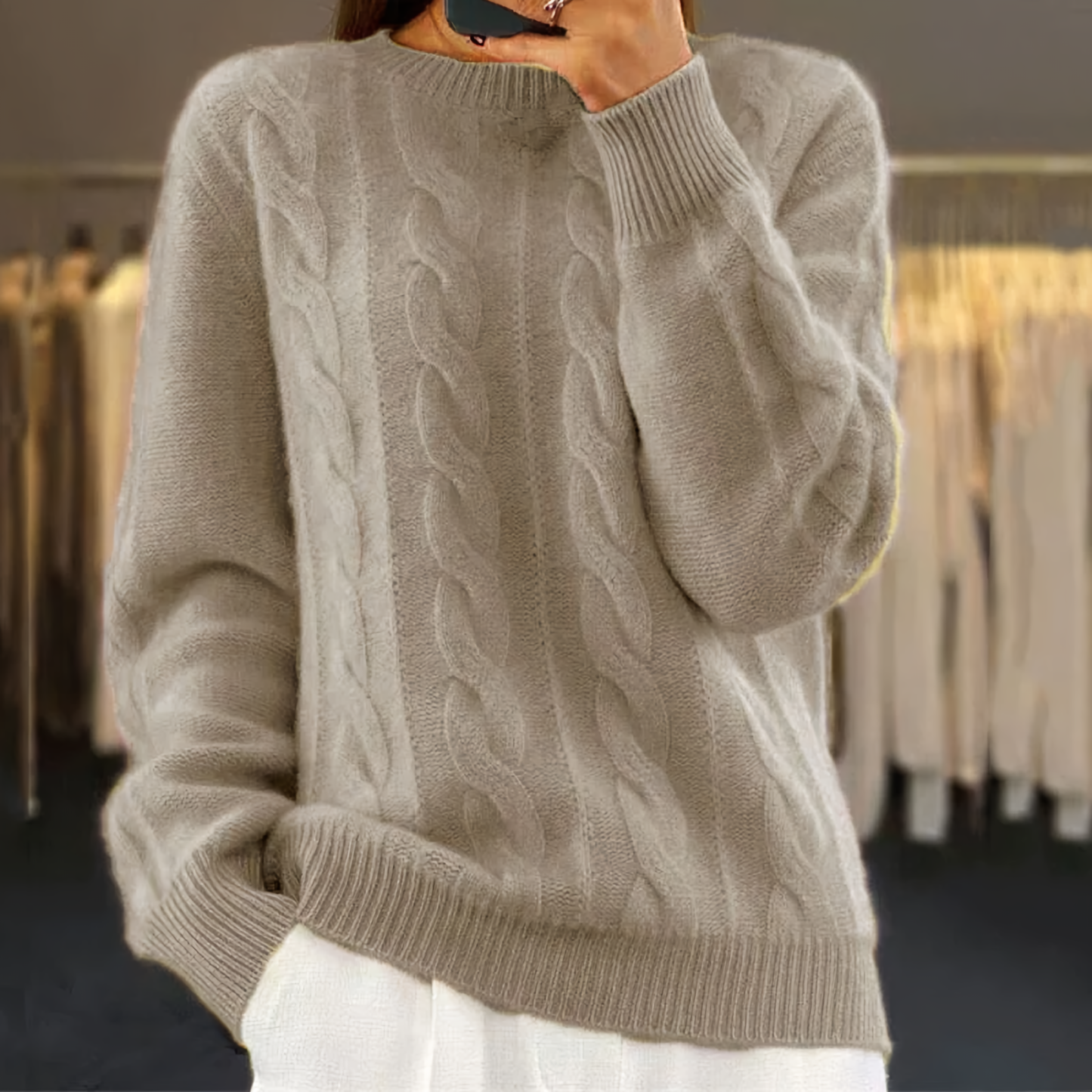 Vintage semi-turtleneck trui - Libby