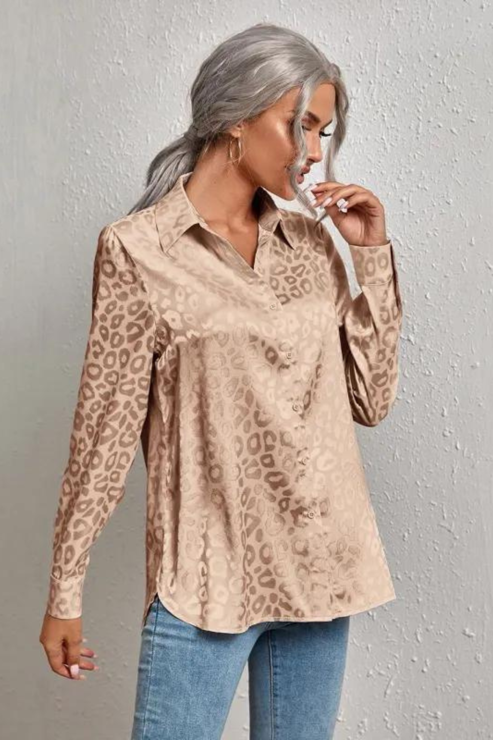 Lila - Zijde Ogende Blouse