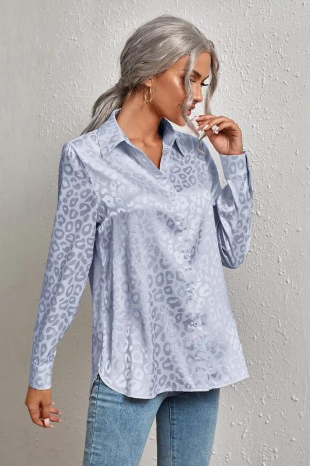 Lila - Zijde Ogende Blouse