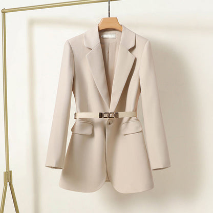 Lisanna - Elegante lange blazer met riem voor dames