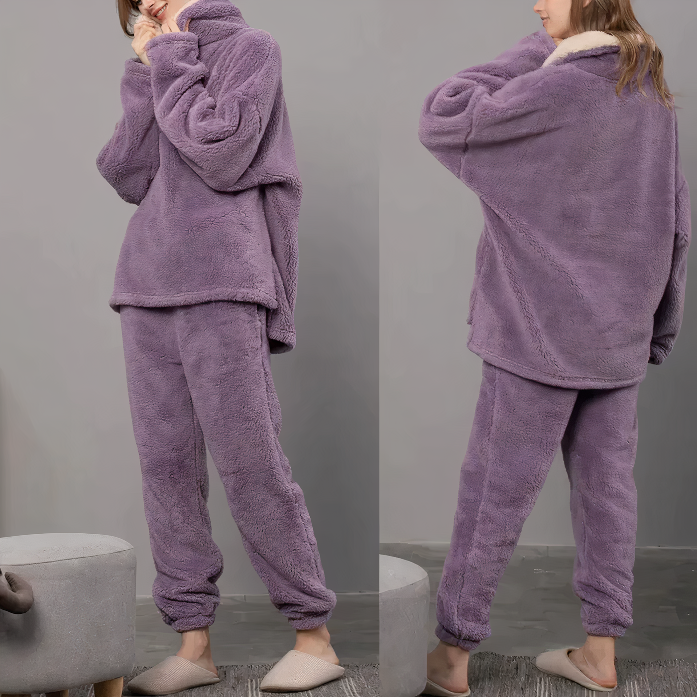 Pyjamaset van fleece voor dames - Londyn