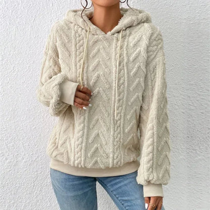 Casual - Trui met capuchon van teddyfleece van sol l