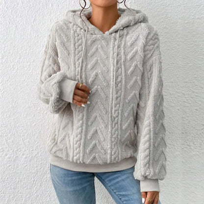 Casual - Trui met capuchon van teddyfleece van sol l