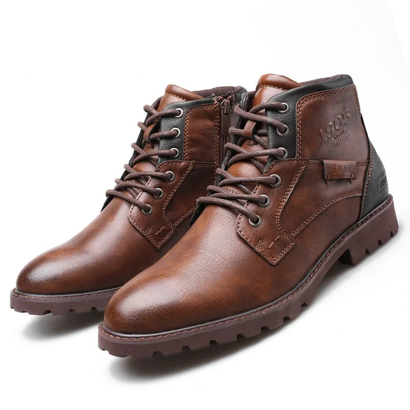 Xavier Boots | Leather Boots with Laces