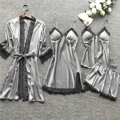 Zijden pyjamaset