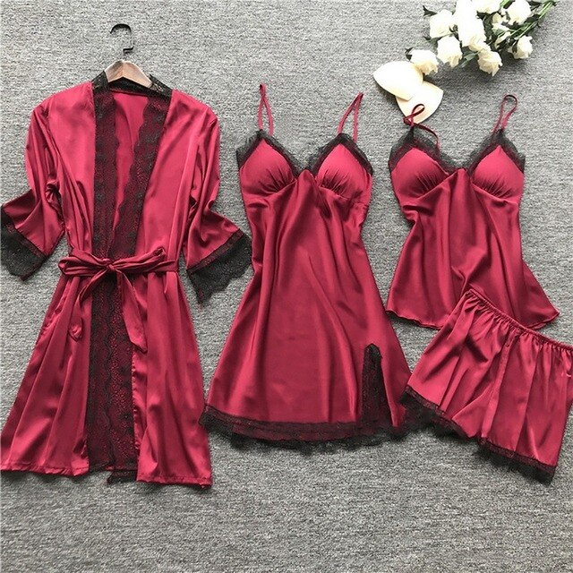 Zijden pyjamaset