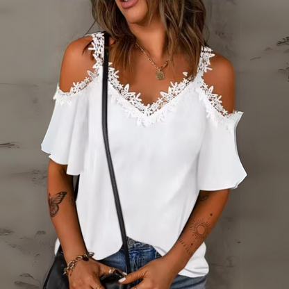 Lenore - Casual Off The Shoulder Sling Tshirt