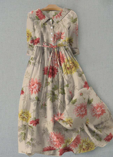 Lhynne Casual jurk met botanische bloemen voor dames