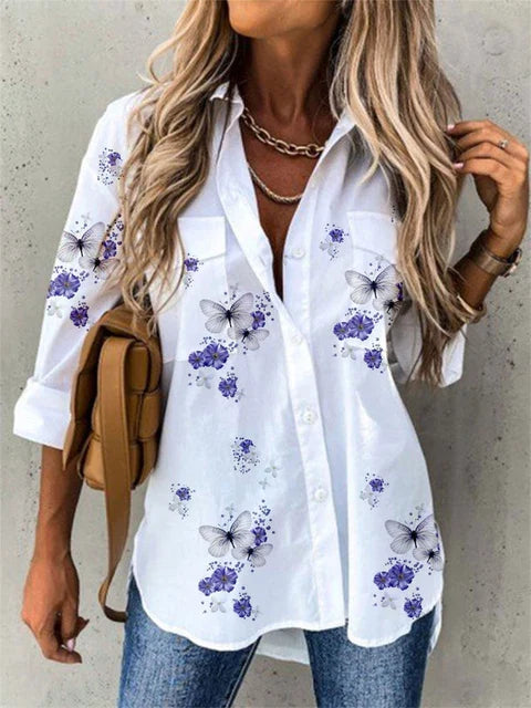 Lou - Elegante Dames Blouse met Print