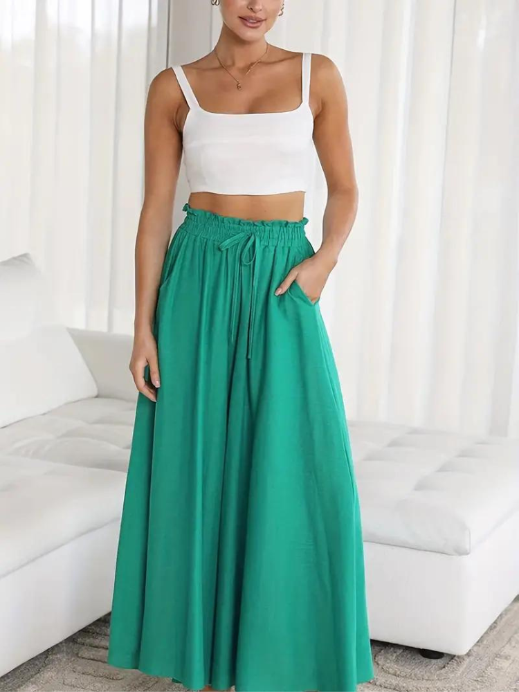 Damesbroek met hoge taille