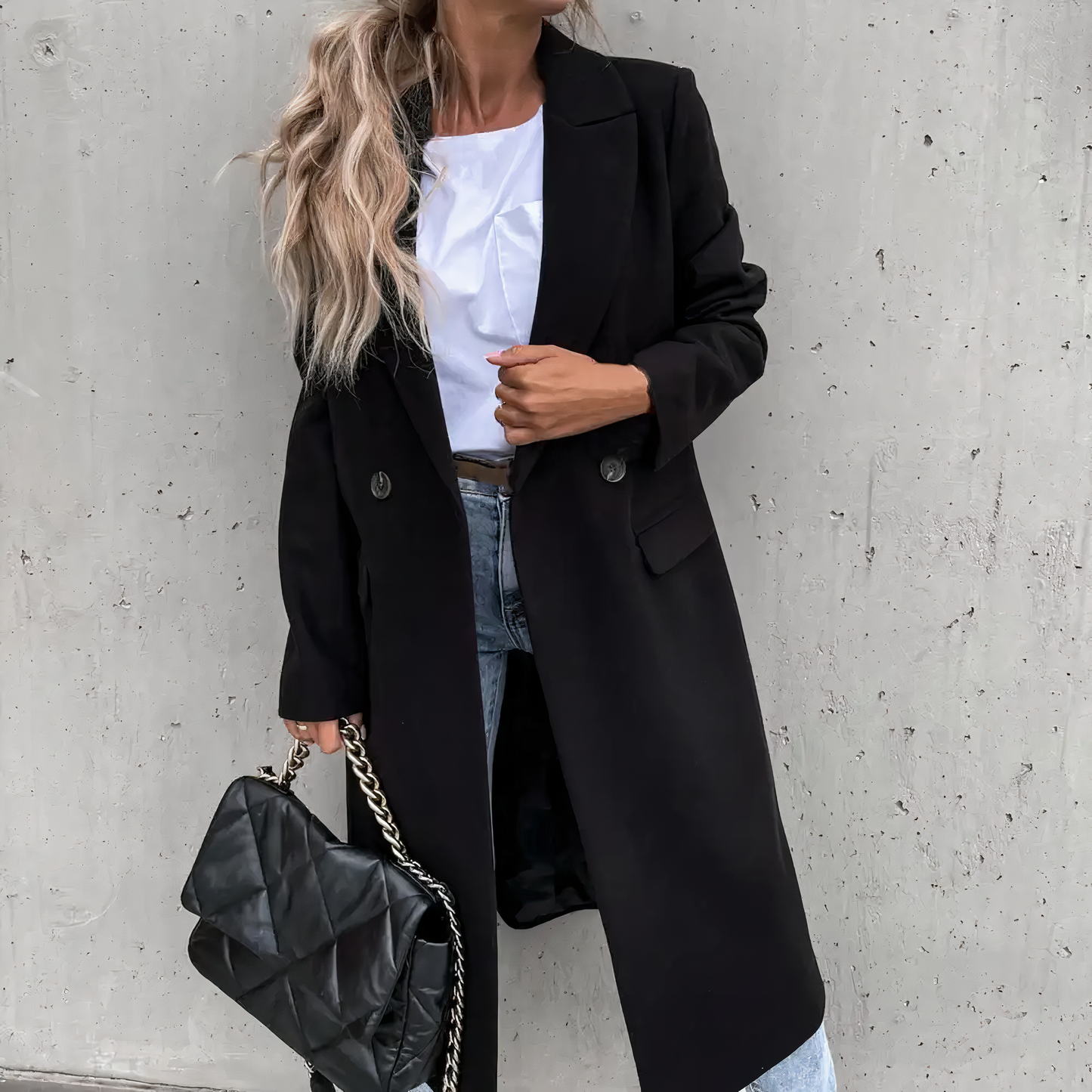 Trenchcoat met twee rijen knopen - Molly