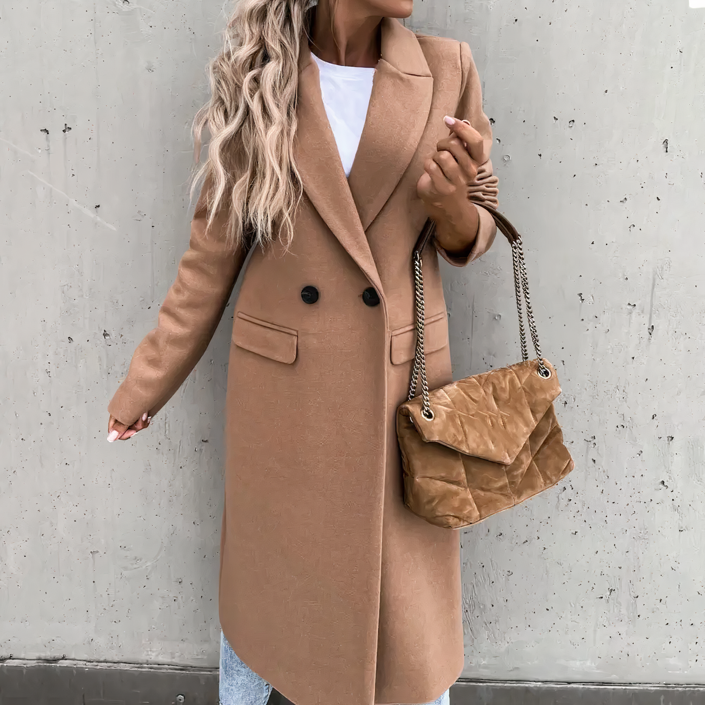 Trenchcoat met twee rijen knopen - Molly