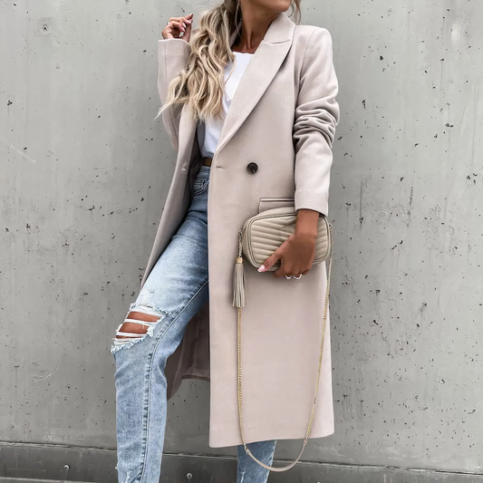 Trenchcoat met twee rijen knopen - Molly