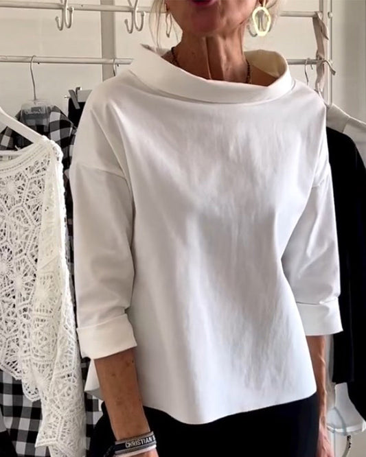 Elegante 3/4-mouwen blouse met boothals dames