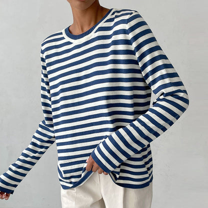 EleganceStripe shirt met lange mouwen