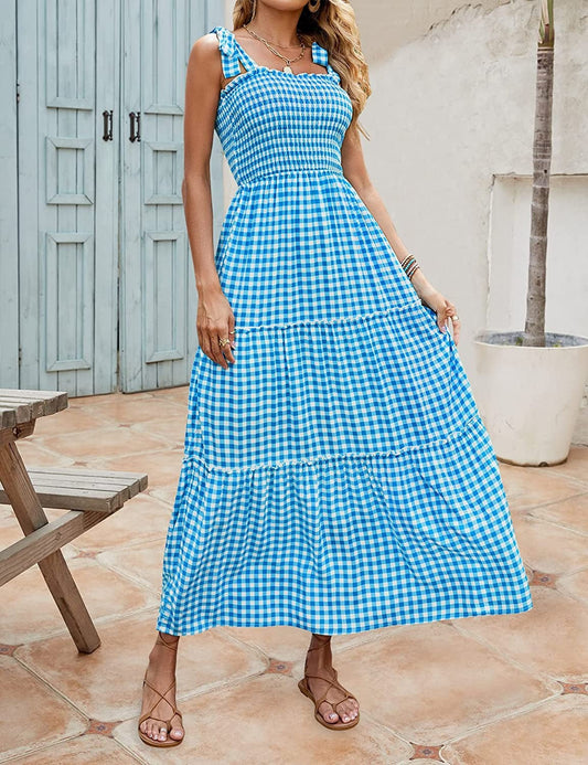 Meara Lange losse zomerjurken voor dames met bohemian print