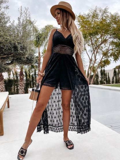 Merri Kanten lange boho strandjurk met sweetheart halslijn