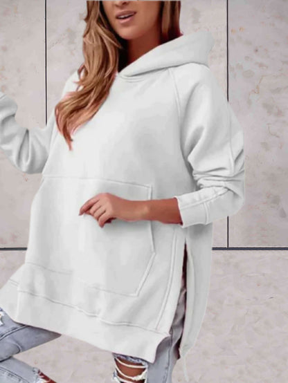 Sharon | Easy To Wear Oversized Hoodie Met Zijsplitten En Losse Zakken