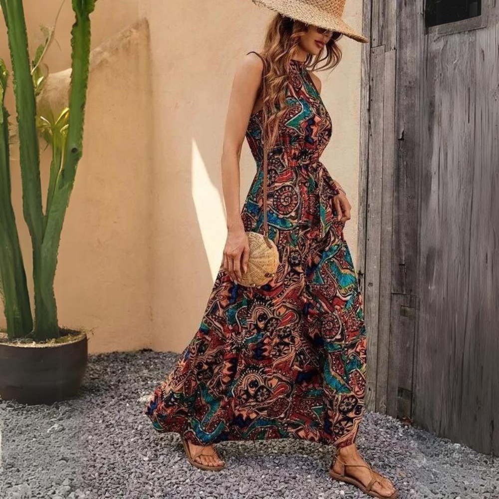 Laurian - Elegante Boho Stijl Halterjurk