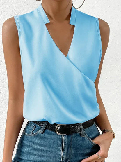 Constance - Gelaagde Wikkelblouse met V-hals
