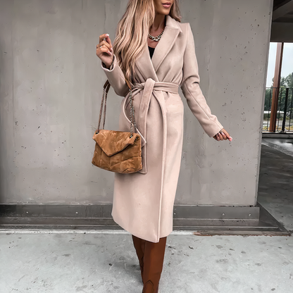 Chique trenchcoat van wolmix - Nicole