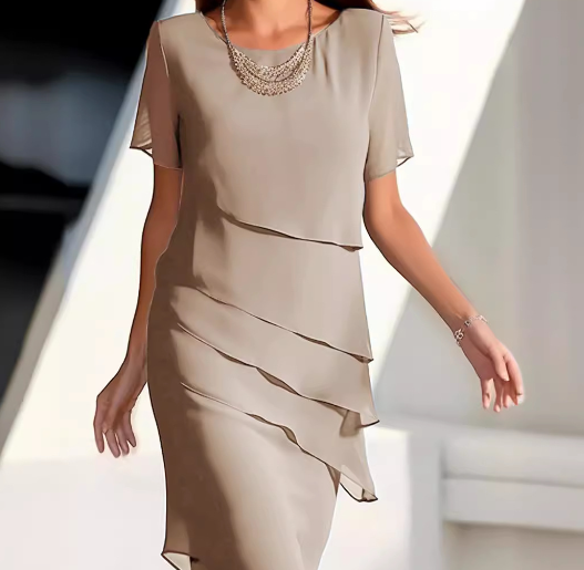 Natalia Effen mouwloze mini jurk