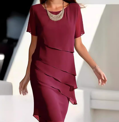 Natalia Effen mouwloze mini jurk