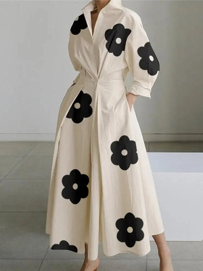 Nyx - Maxi-jurk met print, hoge taille en temperament