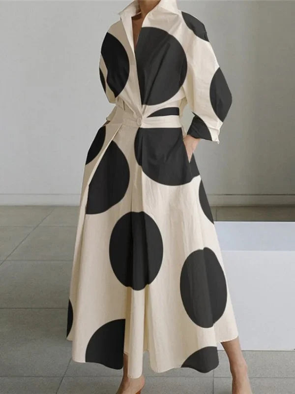 Nyx - Maxi-jurk met print, hoge taille en temperament