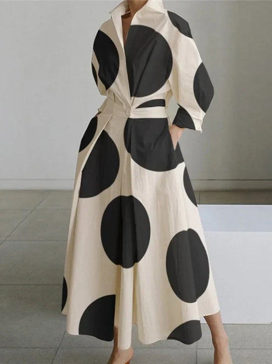 Nyx - Maxi-jurk met print, hoge taille en temperament