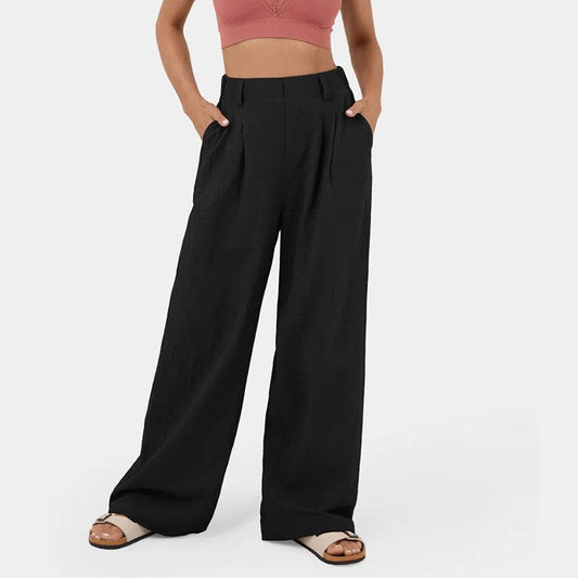 Rechte broek met hoge taille voor dames