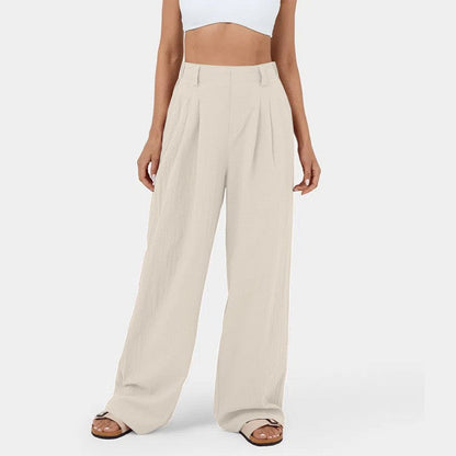 Rechte broek met hoge taille voor dames