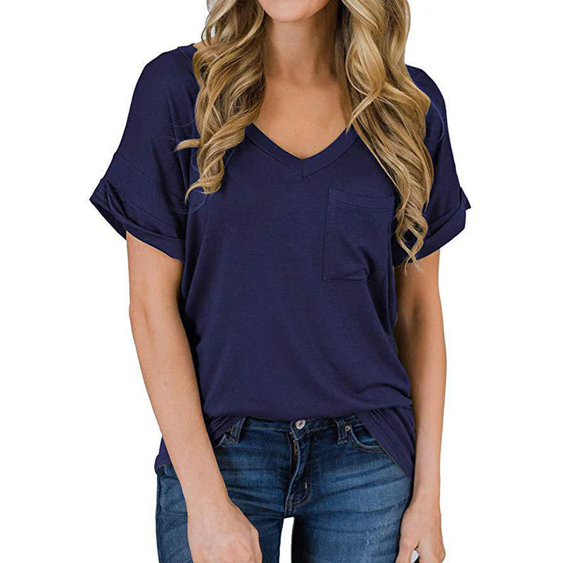 Dames T-shirt met V-hals