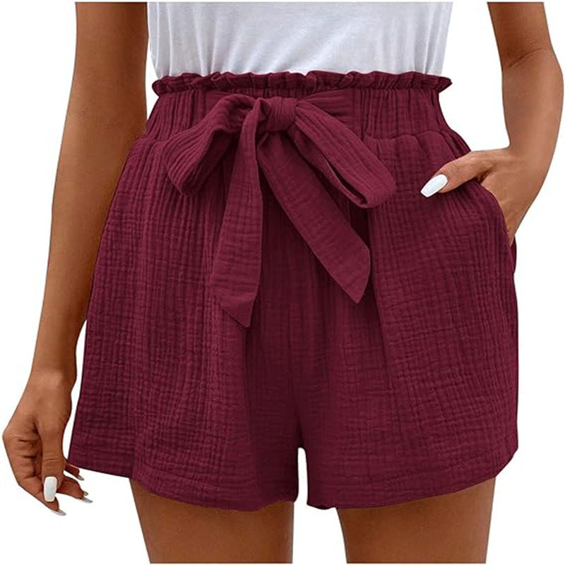 Dames shorts met hoge taille