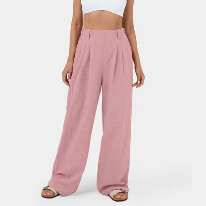 Rechte broek met hoge taille voor dames