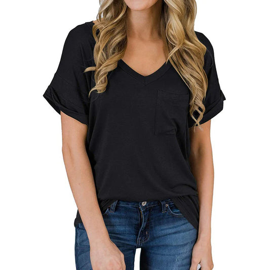 Dames T-shirt met V-hals