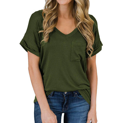 Dames T-shirt met V-hals