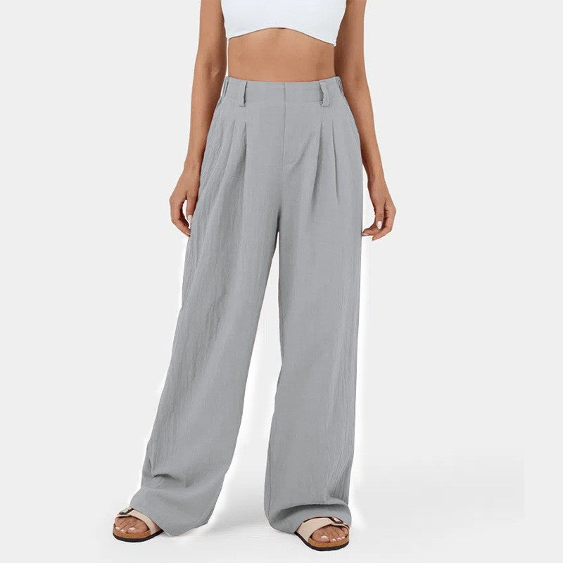 Rechte broek met hoge taille voor dames