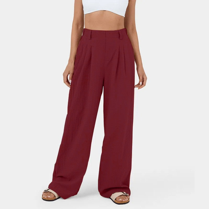 Rechte broek met hoge taille voor dames