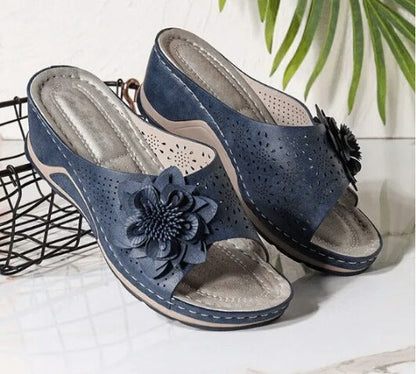 Xiomara® | Orthopedische sandalen van zacht leer met ondersteuning van de voetboog