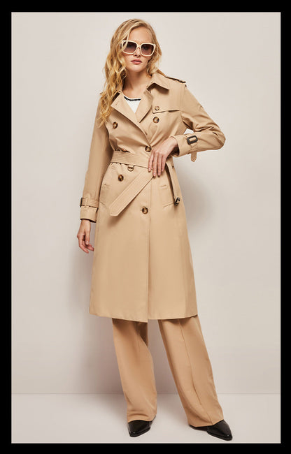 Casual trenchcoat voor dames met riem