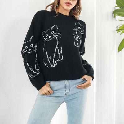 Flory - Speelse Feline Pullover voor Vrouwen