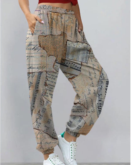 Bedrukte broek chique en elegant