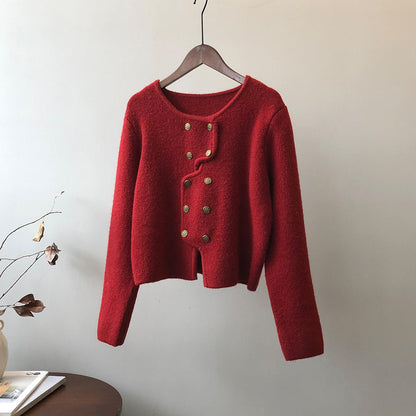 Vanessia - Elegante Sweater met Knopen voor Vrouwen