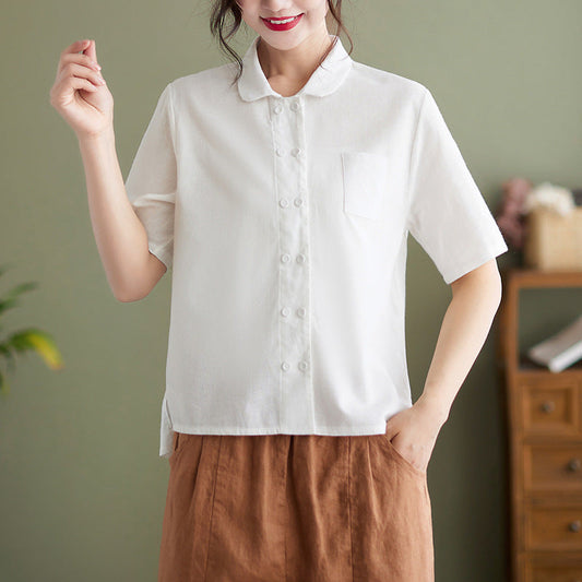 Aria - Knoopblouse Voor Dames - Klassiek & Comfortabel