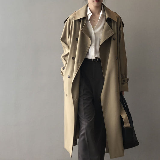 Trenchcoat met twee rijen knopen voor dames