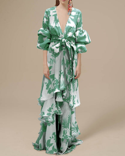 Benet Feestelijke jurk van bedrukte chiffon