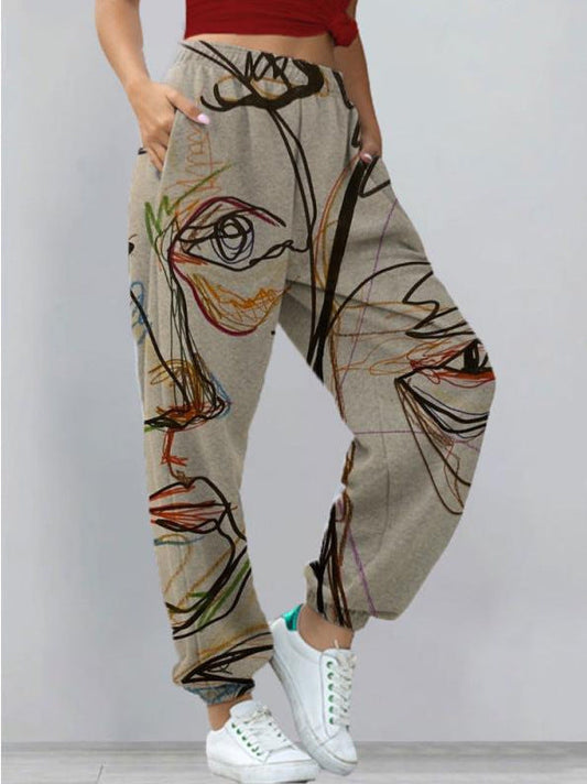 Bedrukte broek chique en elegant