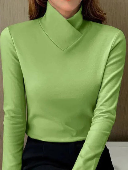 Carmen™ Elegante top met opstaande kraag
