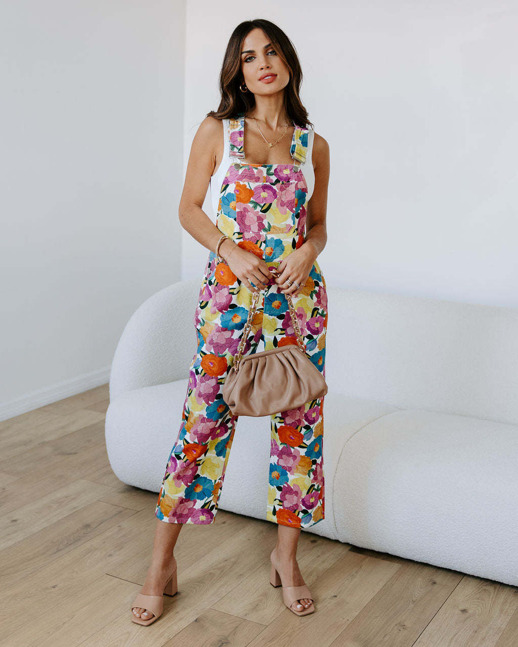 Camille - Mouwloze gebloemde jumpsuit